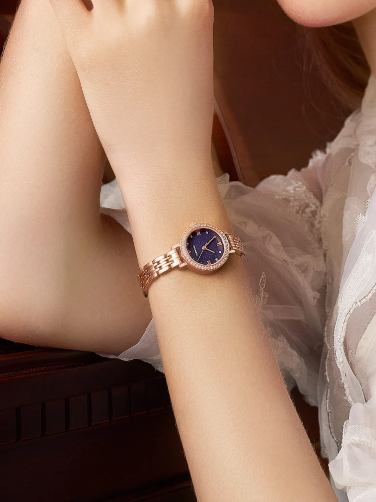 Mark Fairwhale New Diamond Star Quartz Watch Women 30M Waterproof Elegant Watches Retro reloj mujer Sapphire Luxury Watch 3250