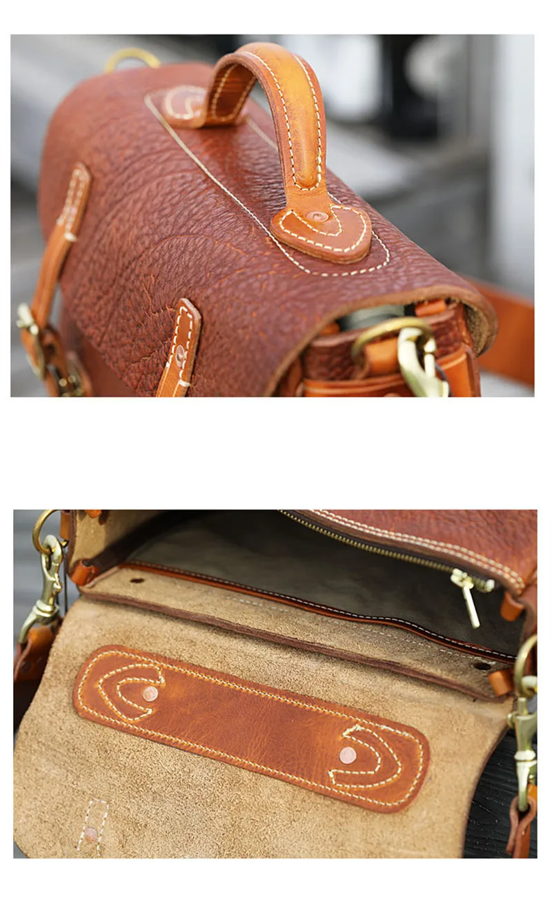 PNDME fashion outdoor travel genuine leather men's messenger bag designer organizer luxury first layer cowhide shoulder bag