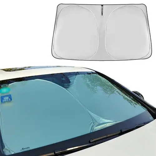 Foldable Car Sun Visor Car Windshield Sunshade Front Windshield Shade Umbrella Summer Sun Protection Heat Insulation Cloth