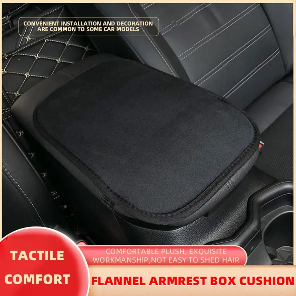 

Flannel Car Armrest Mat Universal Interior Center Arm Rest Storage Box Pad Dust-proof Anti-slip Cushion Cover