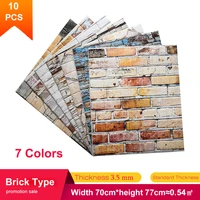 10pcs self adhesive wallpaper brick papers home decor peel and stick 3d wall panel living room brick stickers bedroom kids room