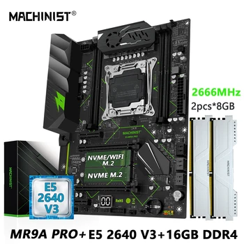 MACHINIST MR9A PRO X99 Motherboard combo LGA 2011-3 Kit Xeon E5 2640 V3 CPU and DDR4 16GB =2pcsx8gb RAM Memory NVME USB 3.0 ATX 1