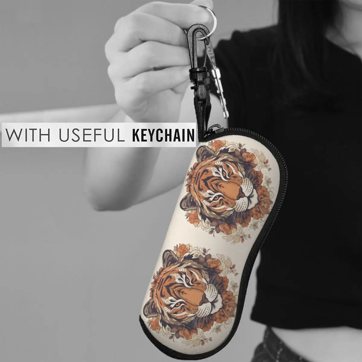 

Чехол для очков в стиле ретро С Рисунком Тигра