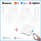 Датчик утечки воды Aubess Tuya Zigbee, детектор с оповещением о переполнении, для умного дома