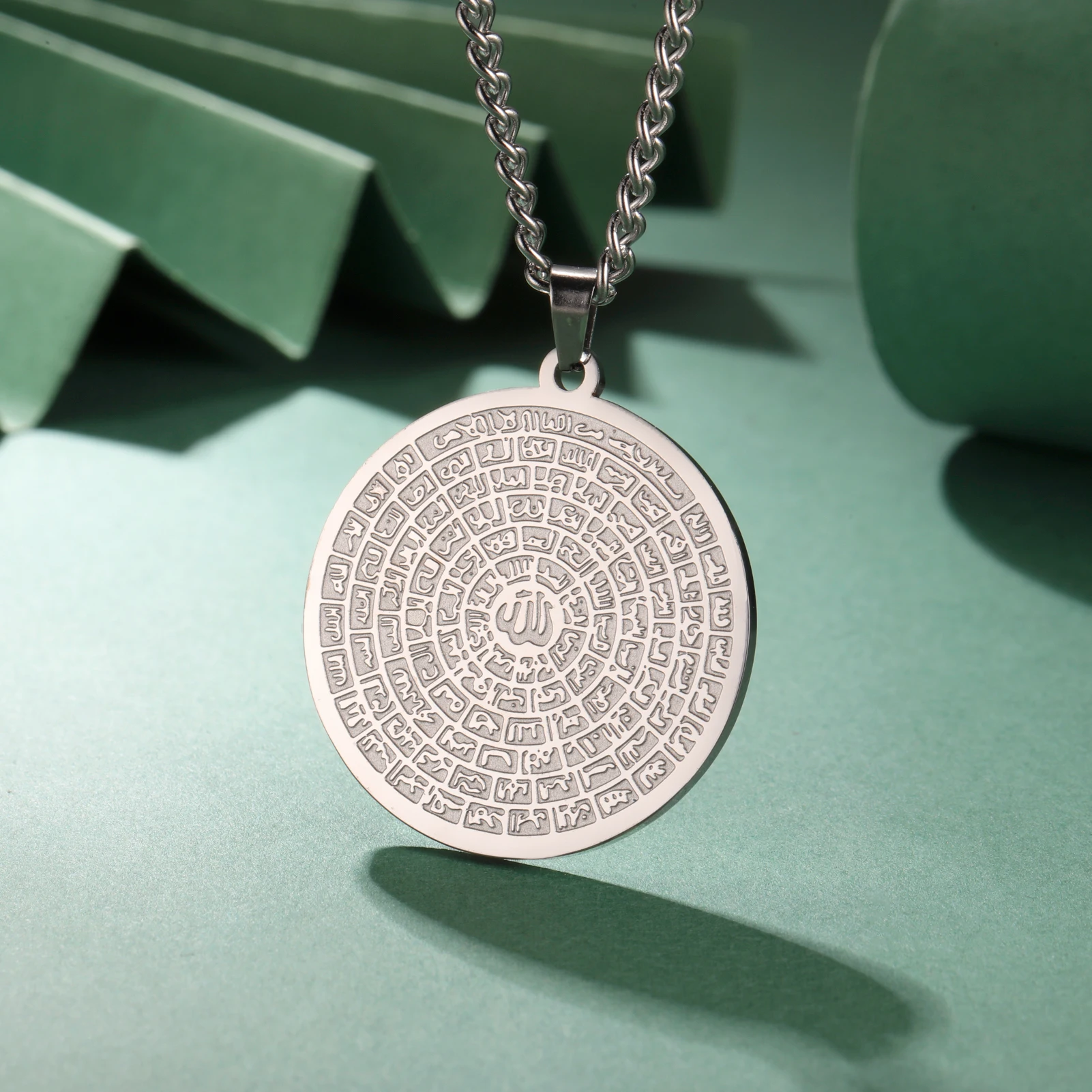 Вассаго арабские 99 названий Аллаха ожерелья из нержавеющей стали Эсмаул Хана