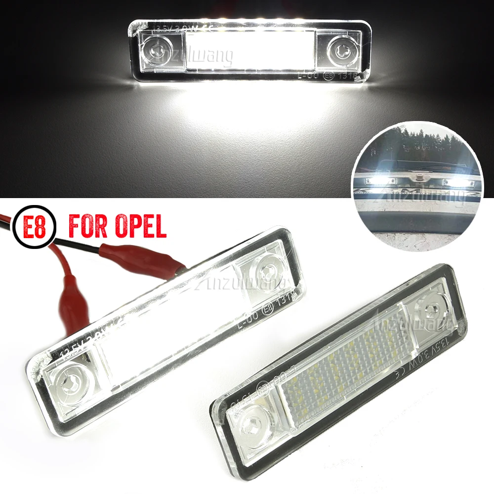 

2Pcs LED No Error Car License Plate Light Number Auto Warning Lamp for Opel Corsa Vectra B Astra F G Omega A B Zafira A Signum