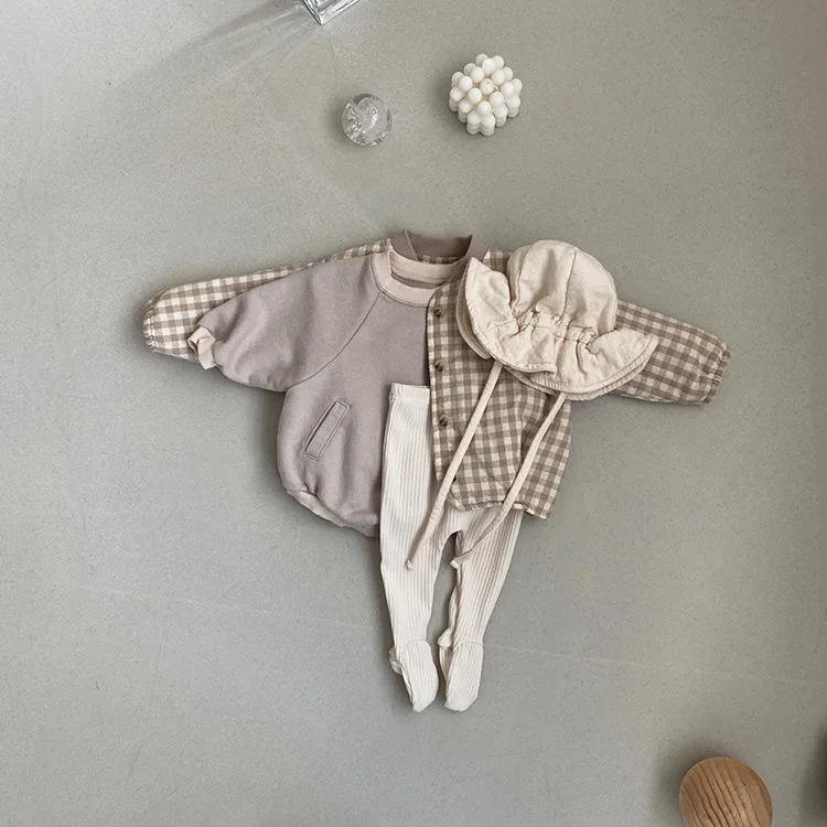 Freely Move Autumn Casual Newborn Baby Rompers for Toddler Kids Boys Girls Cotton Long Sleeve Sweatshirts Rompers Jumpsuits