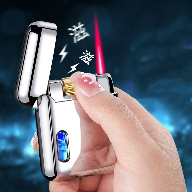 Металлическая ветрозащитная струйная Бутановая газовая зажигалка из цинкового