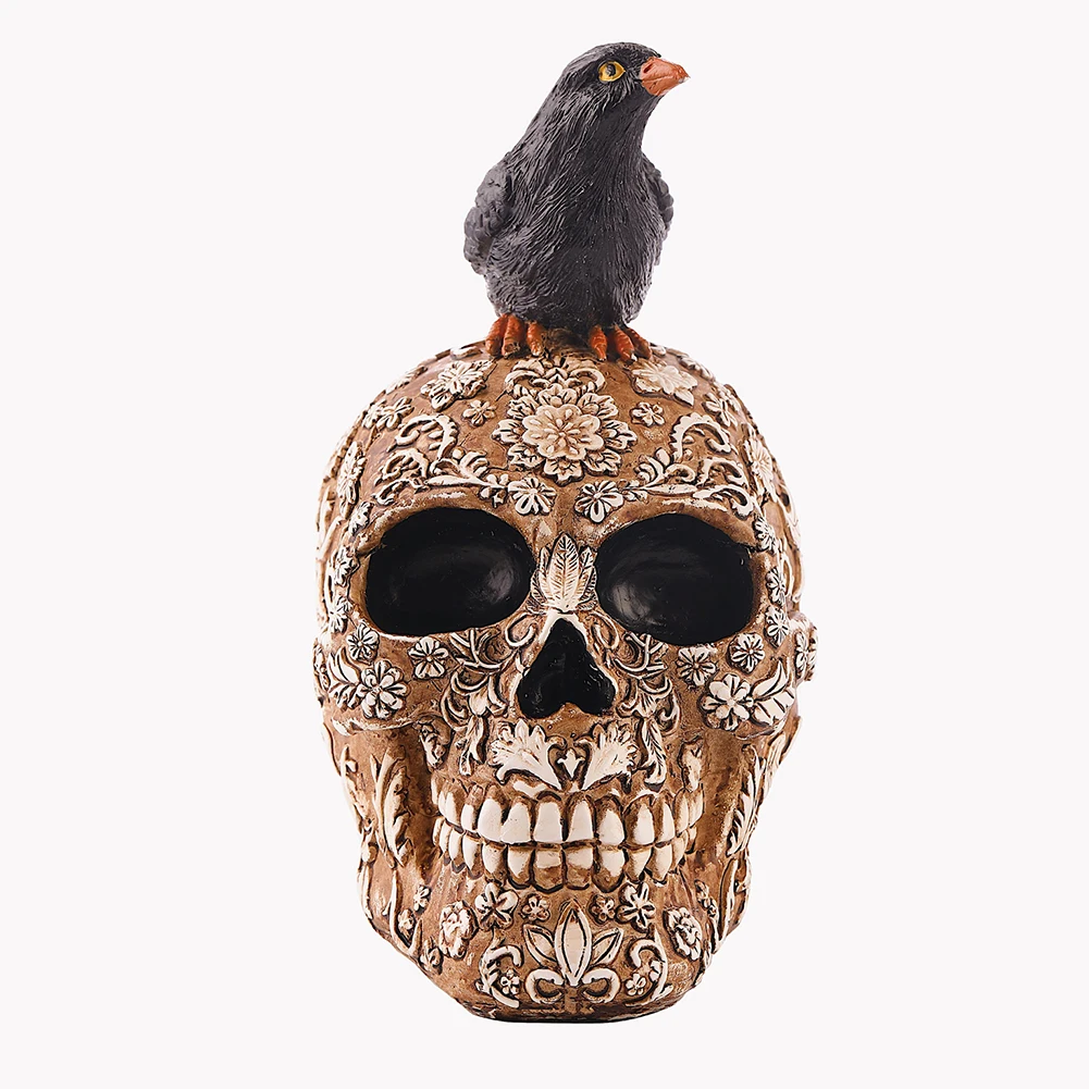 Retro Skull Skeleton Head Model Gothic Halloween Style Photo Prop Home Event Party Decoration Game Supplies |