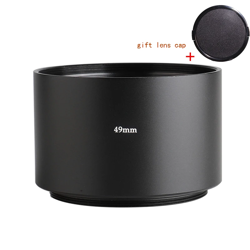 T&ampYFOTOP 49 52 55 58 62 67 72 77 82mm long metal Lens Hood Shade + cap for Leica M Contax Fujifilm Olympus Nikon Canon Sony - купить по