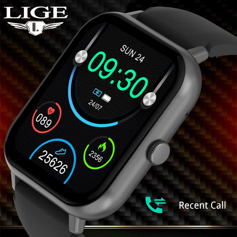 

LIGE New Smart Watch Men Bluetooth Call Watch Heart Rate Monitor Waterproof Sport Smart Clock Player Music Men Smart Watch Women