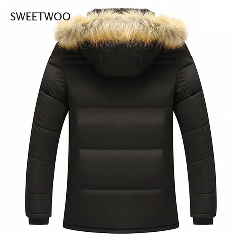 5XL Winter Windproof Parkas Men Solid Parkas Cotton Padded Men Casual Jackets Thicken Coats OverCoat Warm Clothes