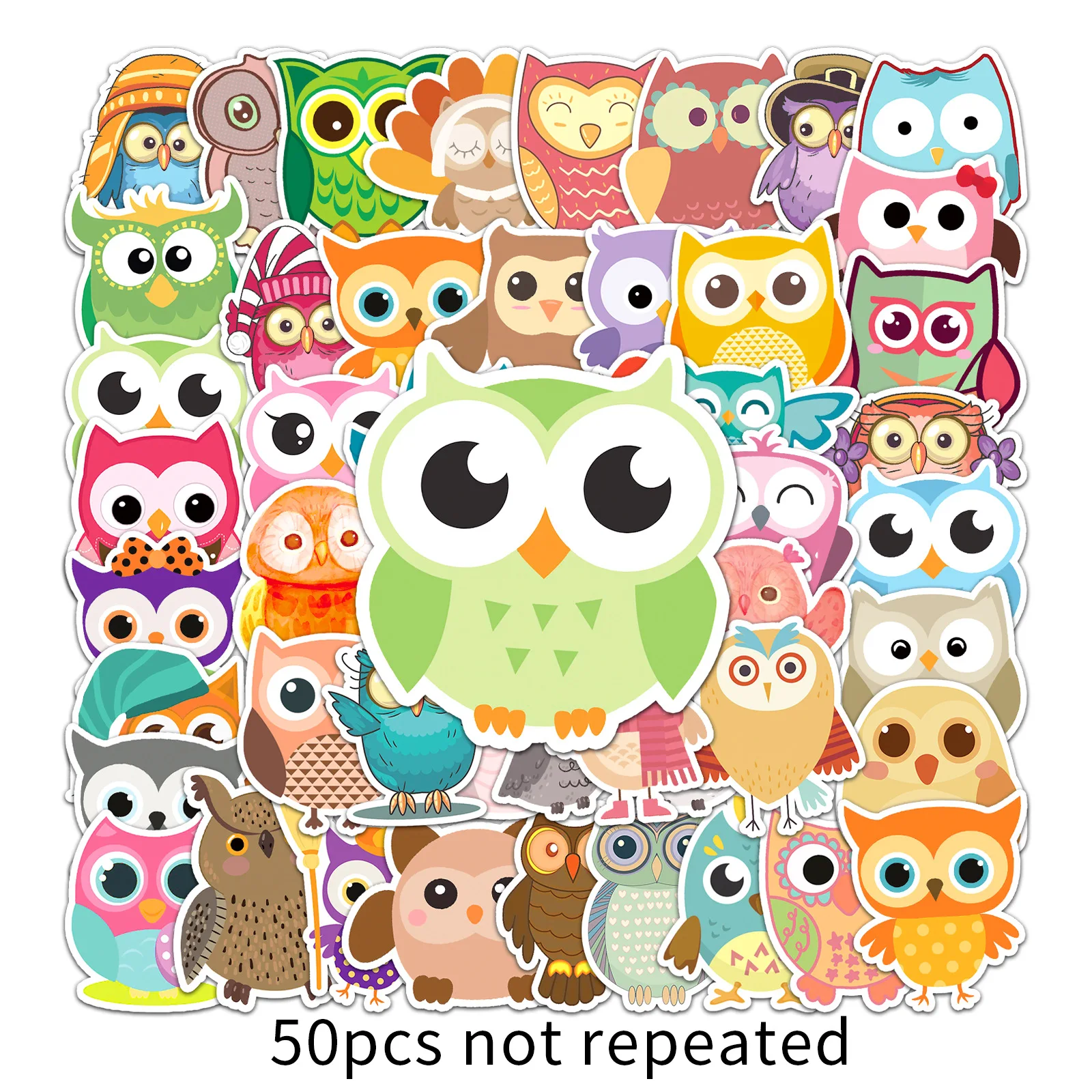 

10/30/50PCS Kawaii Animal Owl Stickers Cartoon Cute for Guitar Laptop Suitcase Skateboard Handbook Scrapbook Sticker Waterproof