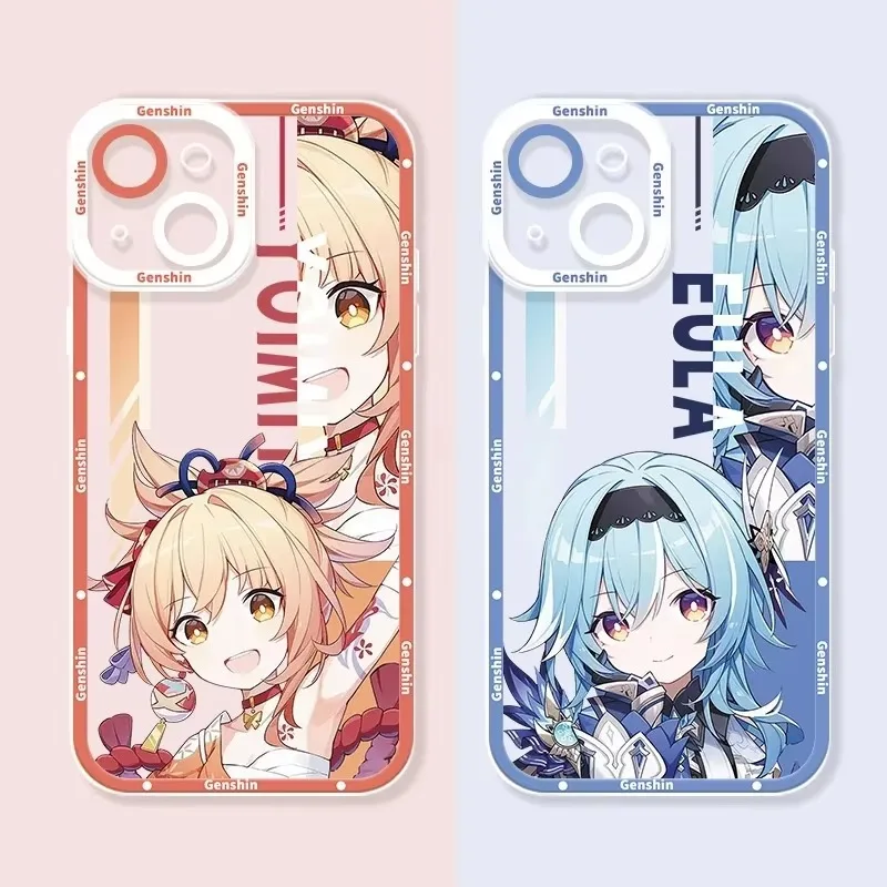 Чехол аниме Genshin Impact для Xiaomi 13T 12T 11T 10T 14 13 12 11 Lite 5G NE POCO F6 X6 Pro X3 NFC X5 X4 GT F3 F4 F5 M6 M5S C65