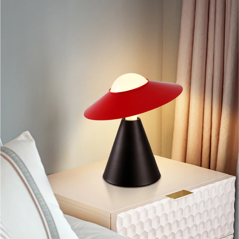

Children's Room Table Lamps Net Red Bedroom Bedside Lamp Creative Study Living Room Model Home Decorative Straw Hat Desk Lights