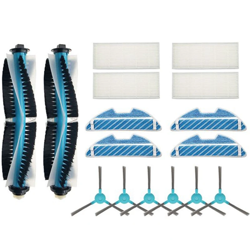 

EAS-Main Roller Side Brush Hepa Air Filter Mop Cloth Replacement Parts For Conga 1290 1390 Vacuum Cleaner Spare Accessories