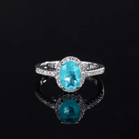 new fashion trend s925 silver inlaid 5a zircon ladies personality jewelry set colorful treasure ring main stone