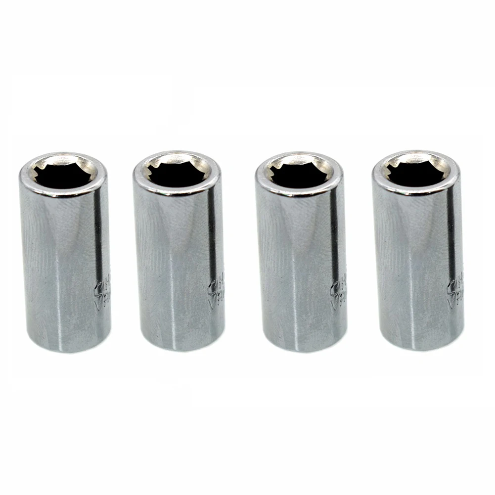 

4pcs U Shape Spring Sleeves 1/4" Square Hole 1/4" Hex Converter Screwdriver Head Connector Socket Batch Head Adapter Step Drill