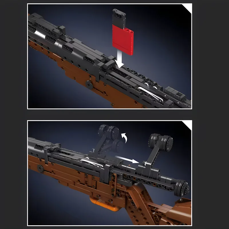 Строительные блоки Mould King 14002 с техническим пистолетом строительные MOC 98K