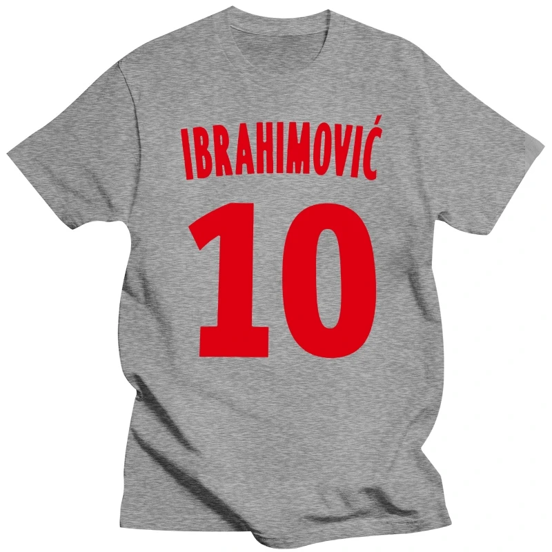 Мужская футболка Ибрагимович 10 трикотажная с коротким рукавом S-XXXL мужская