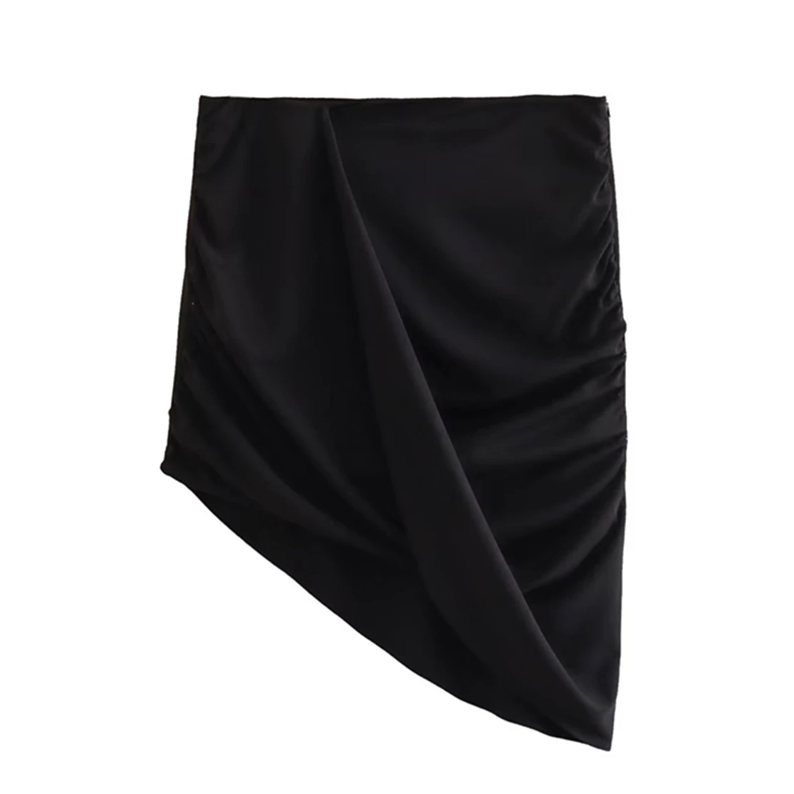 

Elmsk Ins Fashion Blogger Trendy Design Asymmetric Pleated Skirt High Waist Sexy Mini Skirts Womne For Summer