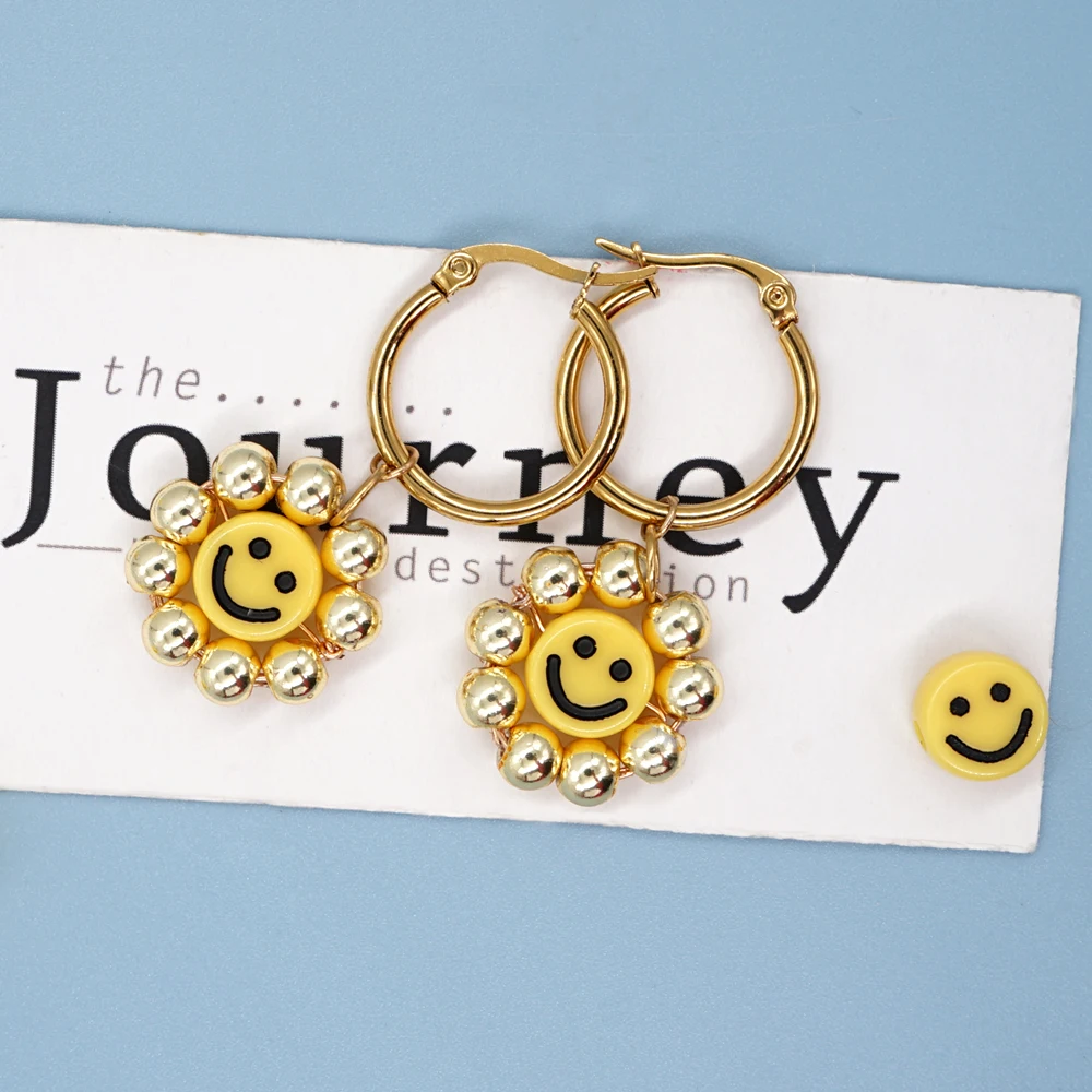 Женские позолоченные серьги-кольца Go2Boho из нержавеющей стали висячие серьги с