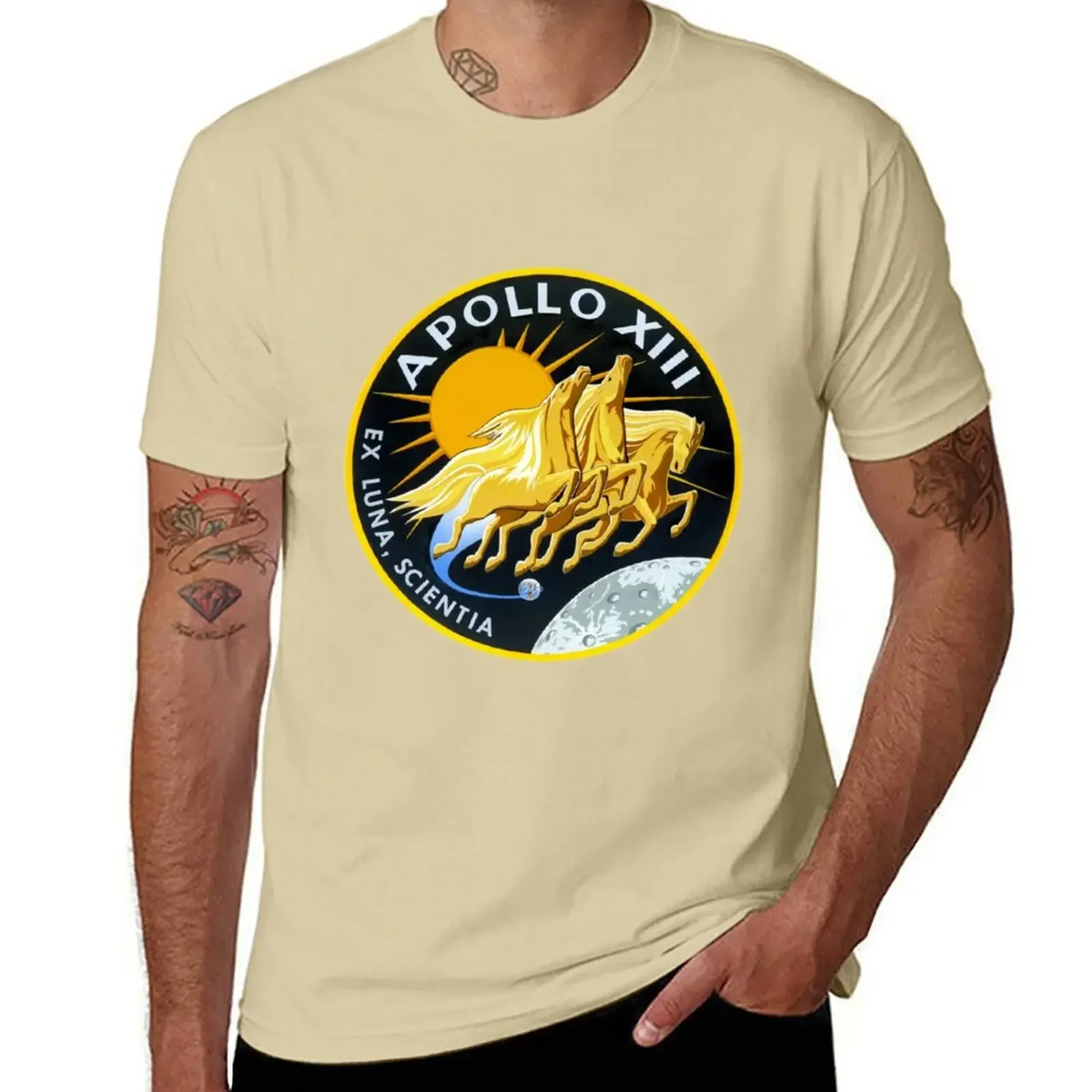 Безрукавка тяжелая неформальная с круглым вырезом Apollo 13 футболка логотипом