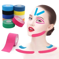 kinesiology tape grip elastic tape or face health and beauty products and face lift eye and wrinkles antiaging beauty tape