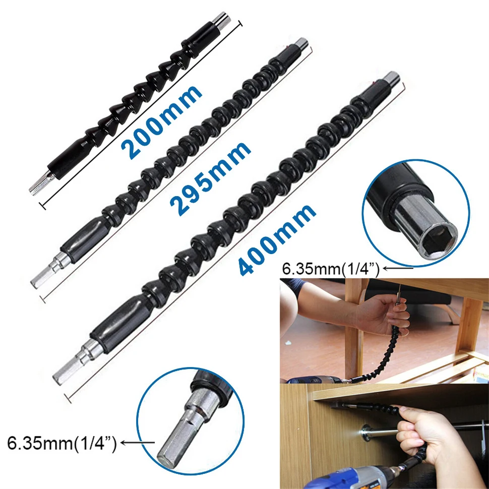 

One Forth Inch Electric Drill Screwdriver Cardan Shaft Extension Rod Universal Snake Flexible Connection Extension Rod Link