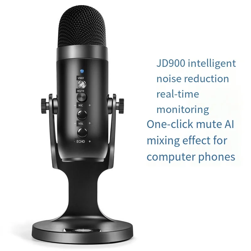 

USB-микрофон Snowman для ПК, емкостный микрофон для мобильных игр, для записи и шумоподавления песен в реальном времени, аудиозапись, настольный микрофон