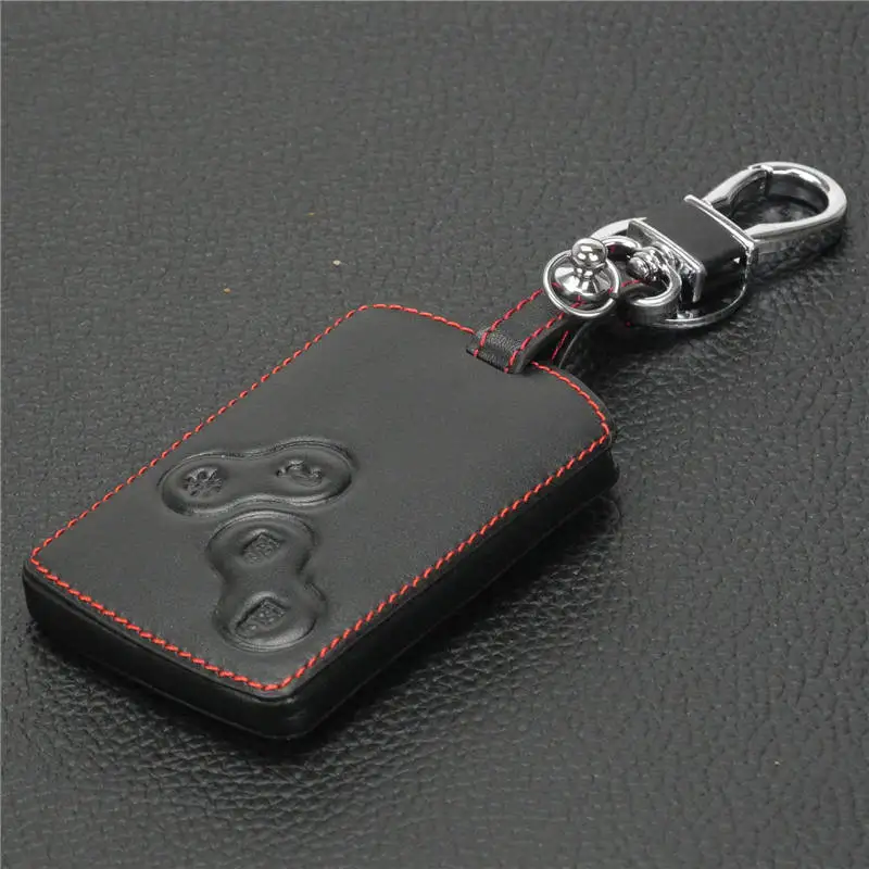 

Кожаный брелок для ключей jingyuqin, чехол-держатель для Renault Clio Scenic Megane Duster Sandero Captur Twingo Koleos, защитный чехол