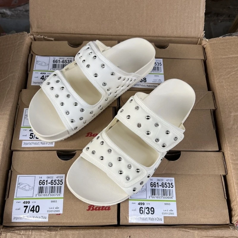 

2022 Women Slippers Fashion Rivet Platform Ladies Beach Shoes for Summer Thick Heels Woman Flip Flops Outside Beige Slides
