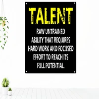 talent success inspirational slogan tapestry vintage artwork decorative banners flag uplifting poster wall art home decoration