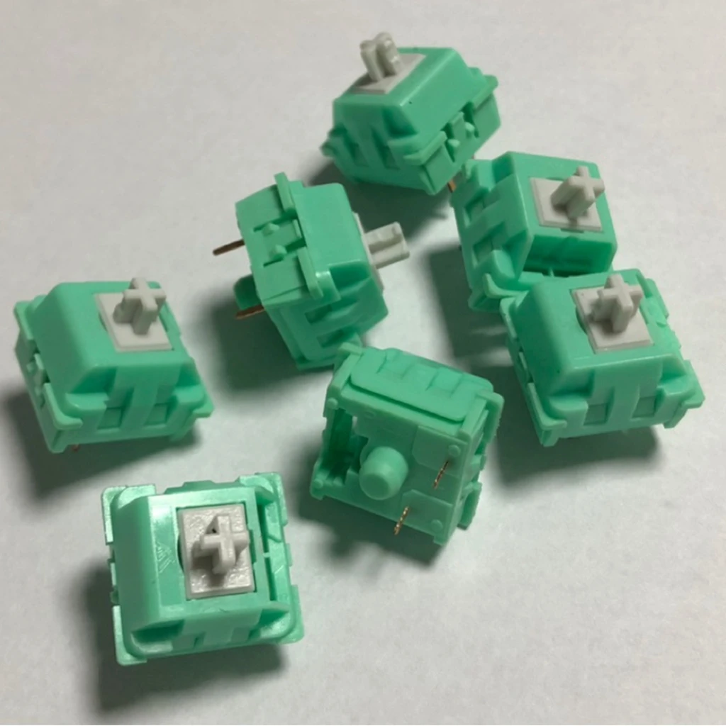 KTT Green white Tofu Linear Switches 3 Pin 58g 22mm extension spring Mechanical keyboard custom switch For Gaming Keyboard