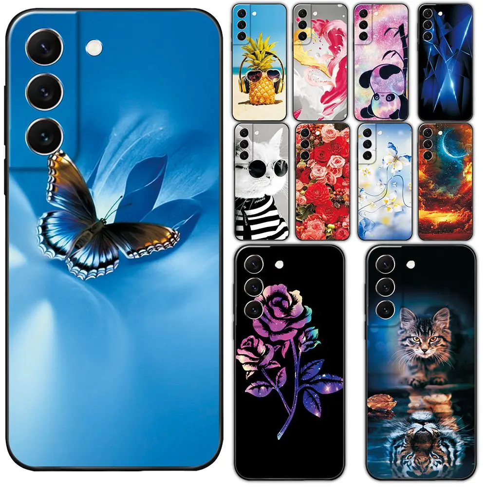 

Чехол для Samsung Galaxy S22, защитный чехол для телефона из ТПУ, чехол для Samsung Galaxy S22 +, искусственный силиконовый мягкий бампер для Samsung S22 Plus