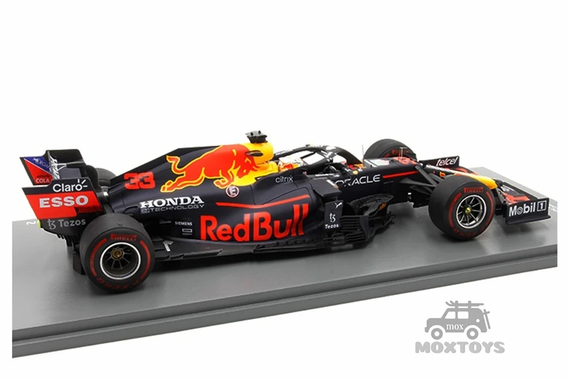 Модель автомобиля искрой 1:18 F1 2021 RB Honda RB16B No33 Winner Abu dBi с платой № 1