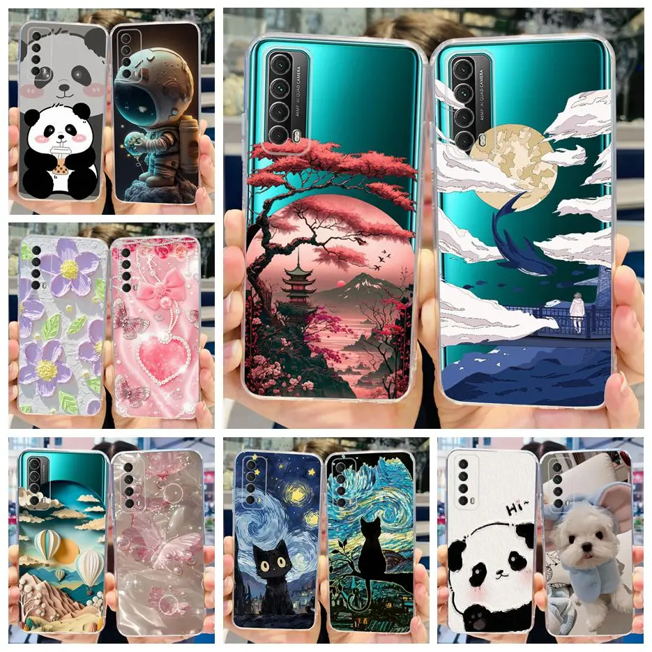 Для Huawei Y7a чехол для смартфона 2021 дюймов стильный окрашенный Чехол Мягкий