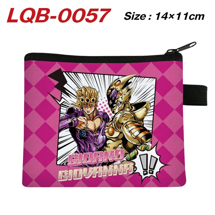 E-Mell JOJO's Bizarre Adventure Stone Ocean Leone Noriaki Rohan Kujo Jotaro Narciso Anasui Zipper Canvas Coin Purse Wallet