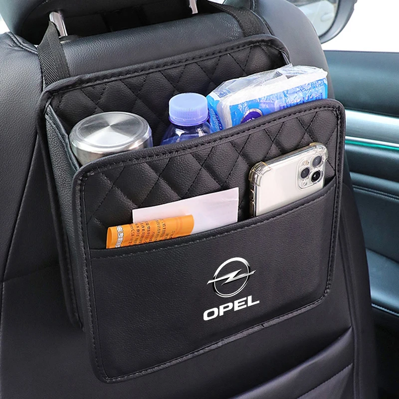 

Car Seat Rear Storage Bag Car Logo Hanging Bag Hanging Accessories For Opel Astra H Astra J G Corsa Insignia Zafira B Vectra Ect
