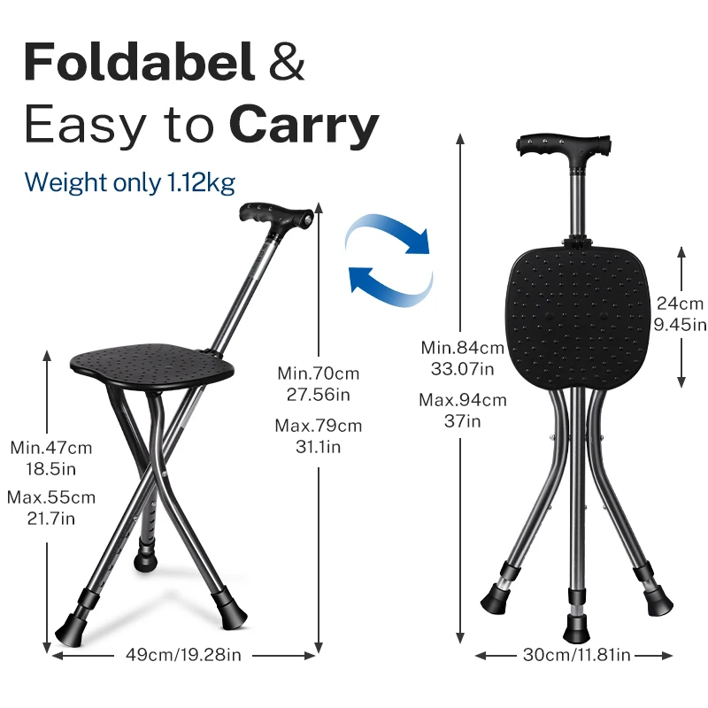Складные трости с сиденьем цвет в ассортименте