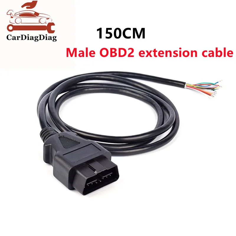 

16-контактный Штекерный разъем OBD2 для ELM327 Удлинительный адаптер OBD кабель OBDII EOBD ODB2 16-контактный адаптер OBD 2 открывающийся Штекерный кабель