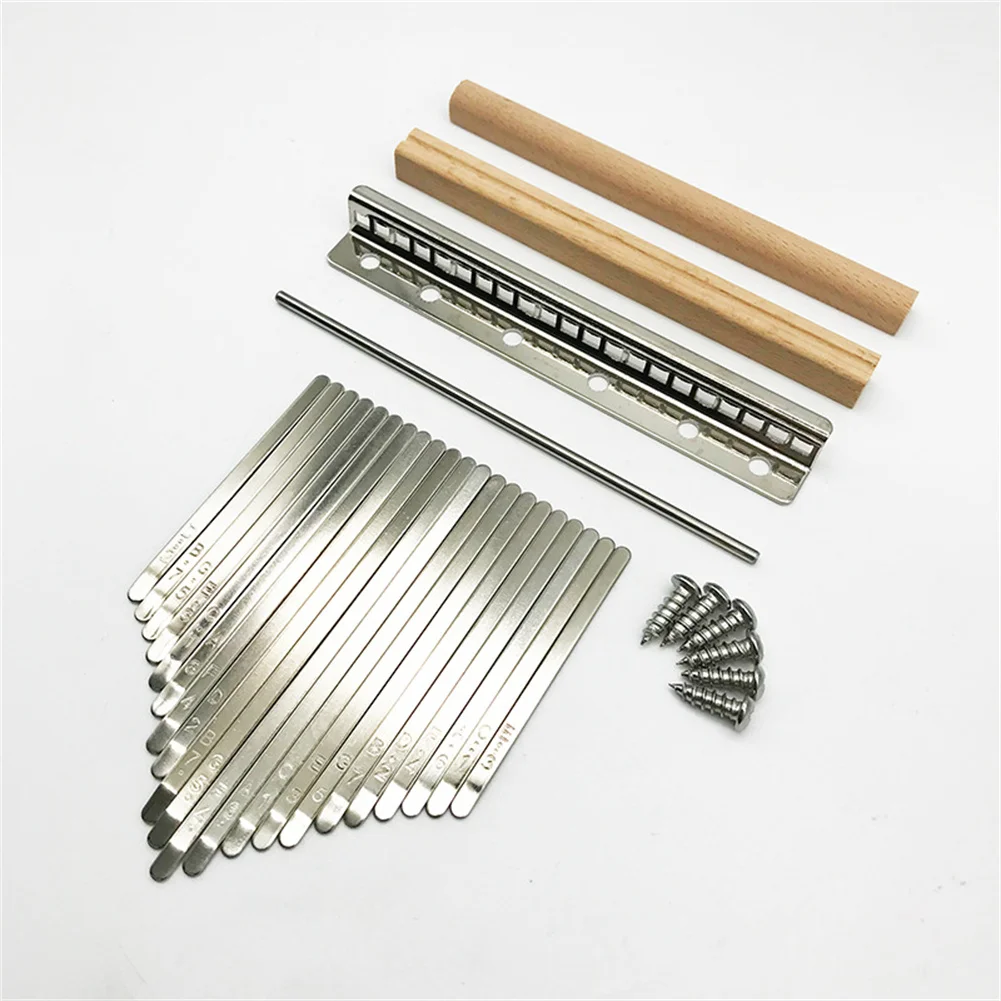 DIY Kalimba Tines 21 Key Set With Tuning Hammer 21 Tones Finger Piano Thumb Part Replacement Accessories Update enlarge