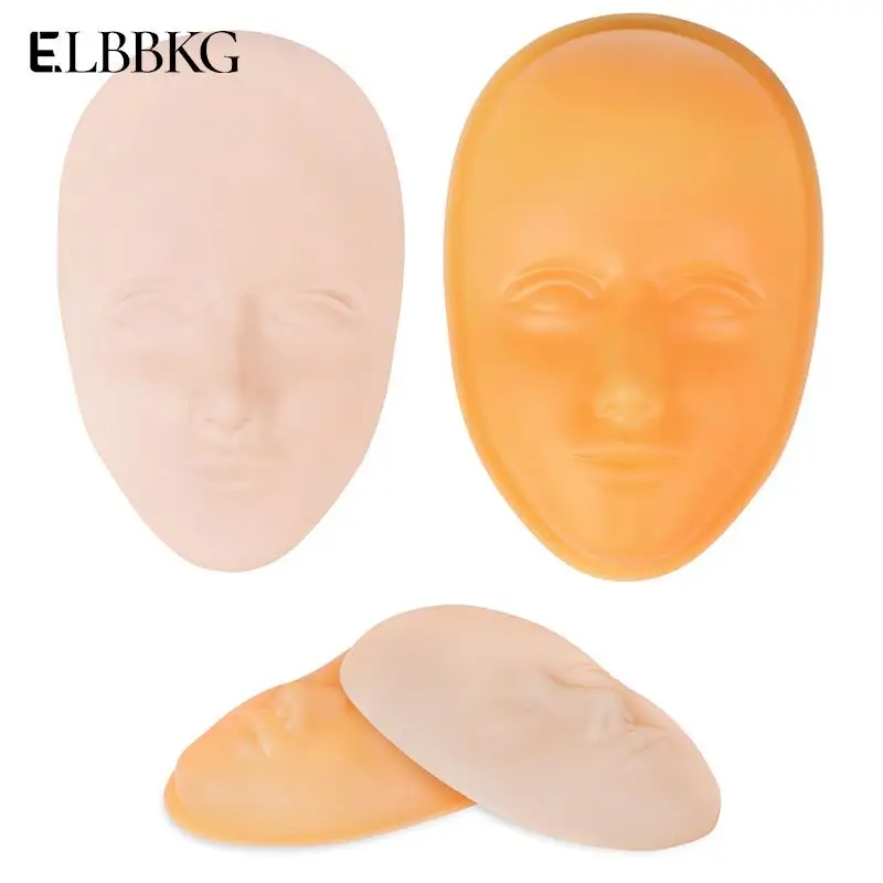 

5D Facial Tattoo Training Head Silicone Practice Permanent Makeup Lip Eyebrow Tattoo Skin Mannequin Doll Face Head