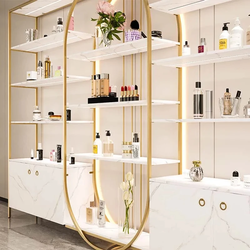 Стеллаж для косметики шкаф хранения ногтей в салоне красоты витрина продуктов с