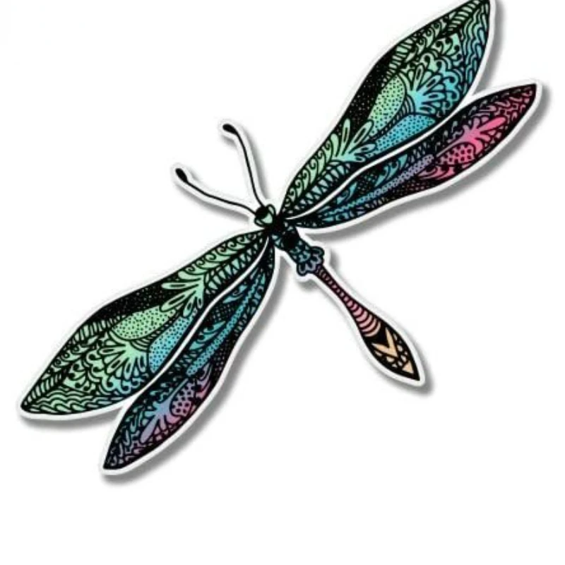 

12cm*6cm Lifelike Creative Car Sticker Personality Colorful Dragonfly Sticker Waterproof Sunscreen Decal Automobile Accessories