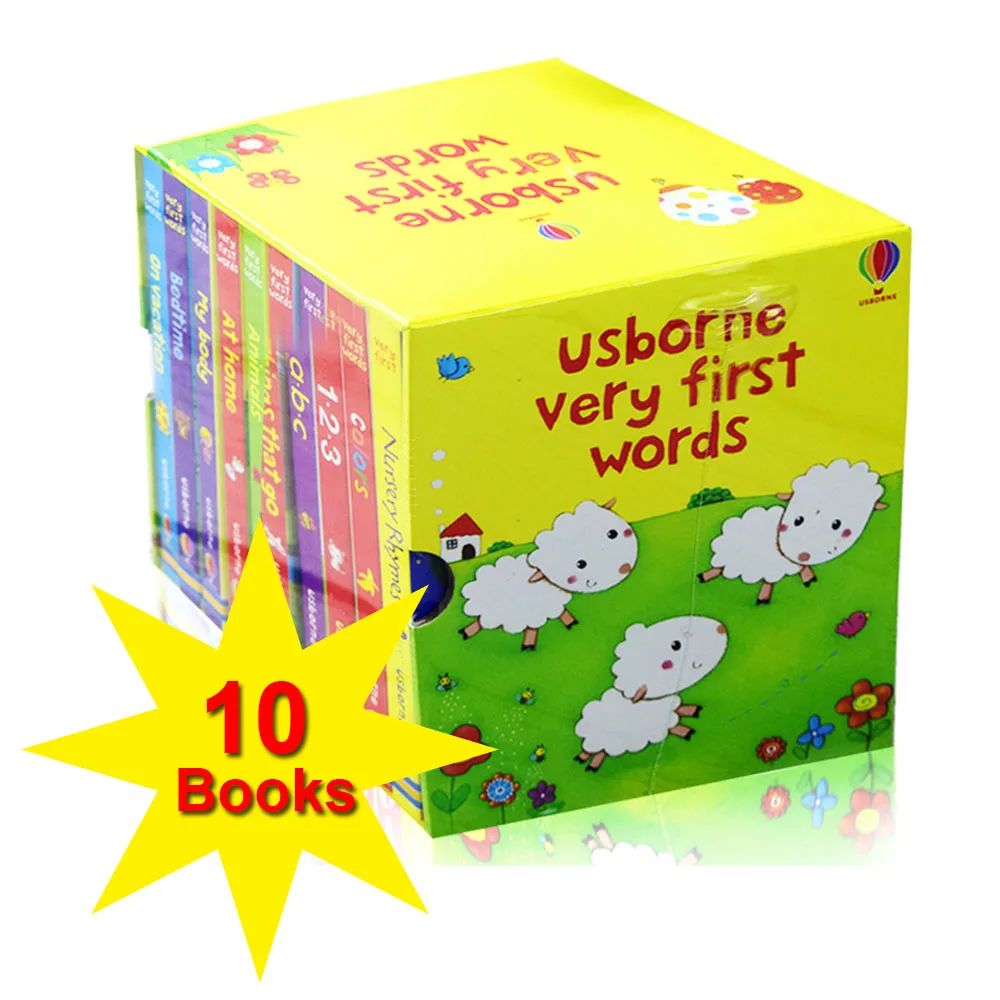 

10 книг/набор, детские английские мини-книги