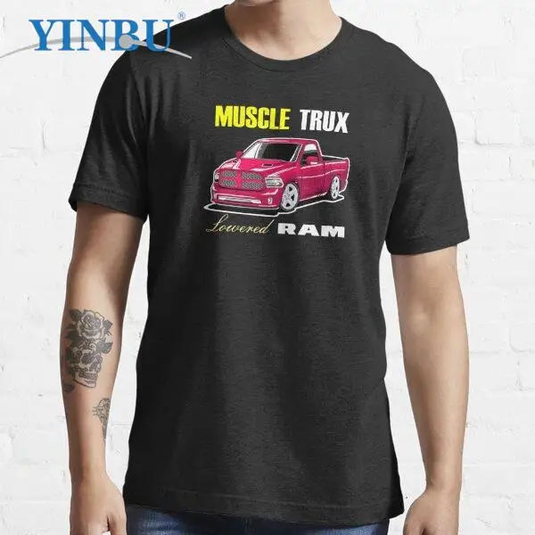 

Ram Muscle Truck lowered High quality YINBU Brand t shirts Unisex short t-shirt fashion Graphic Tee