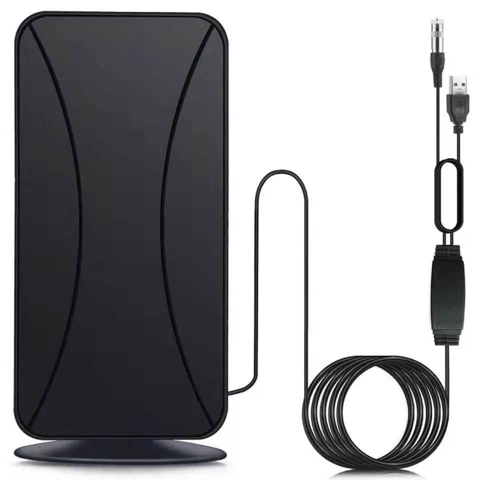 Free Shipping High-definition Indoor Amplified Digital TV Antenna 50-80 Miles With VHF/UHF Amplifier Fast Response Indoor And Ou