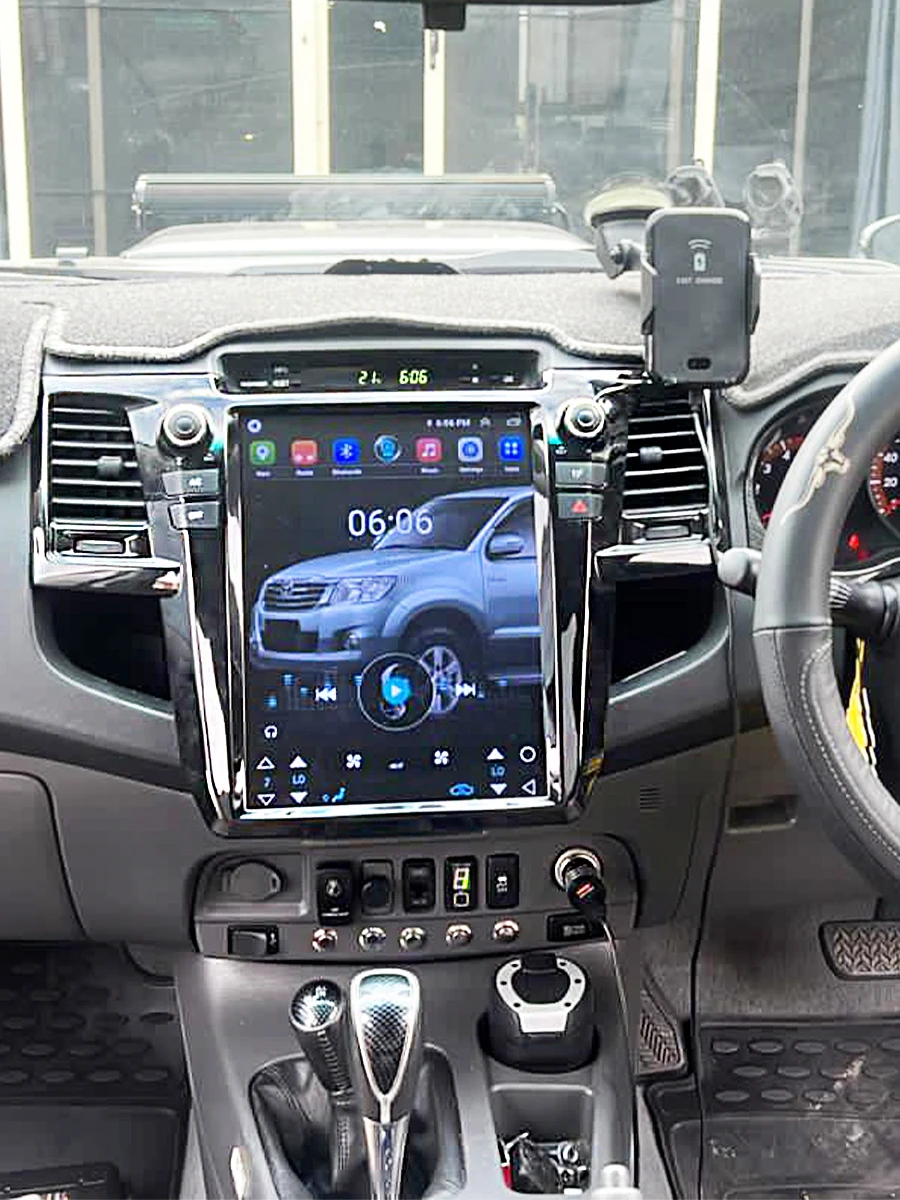 12 1-дюймовый мультимедийный автомобильный видеоплеер с экраном Tesla для Toyota Hilux Revo