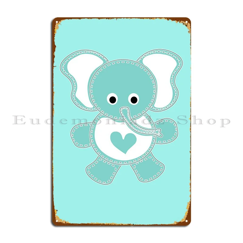 

Милый слон металлические знаки Настенная роспись пещера Бар знак оловянный плакат